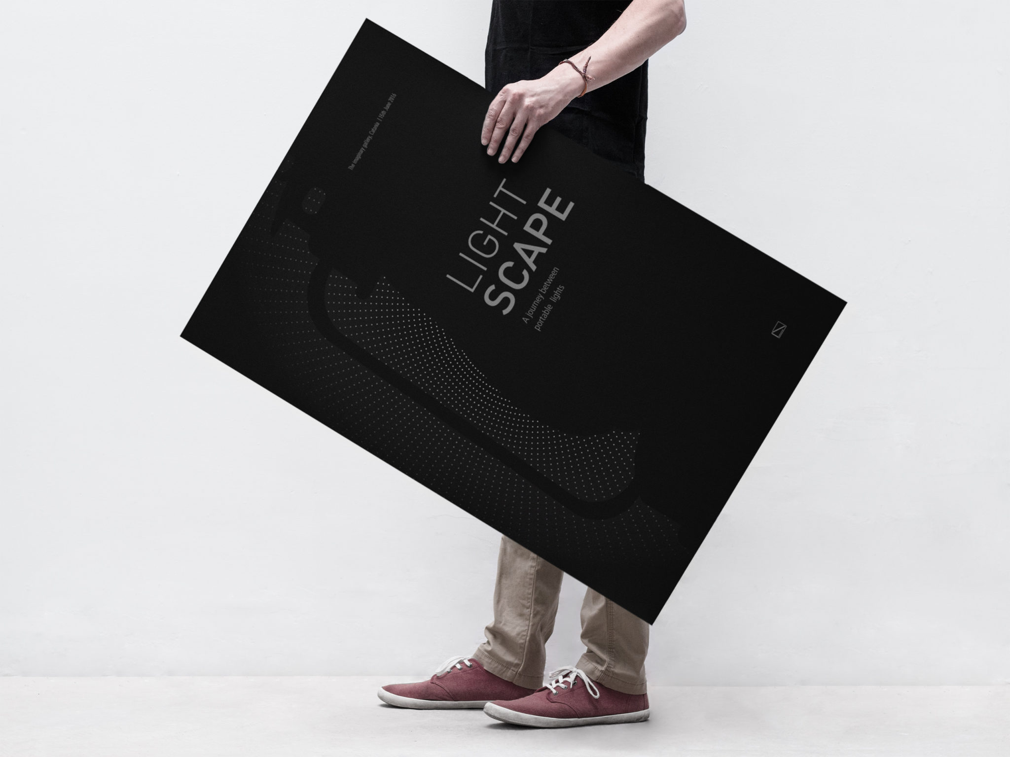 Man Holding a Poster Mockup
